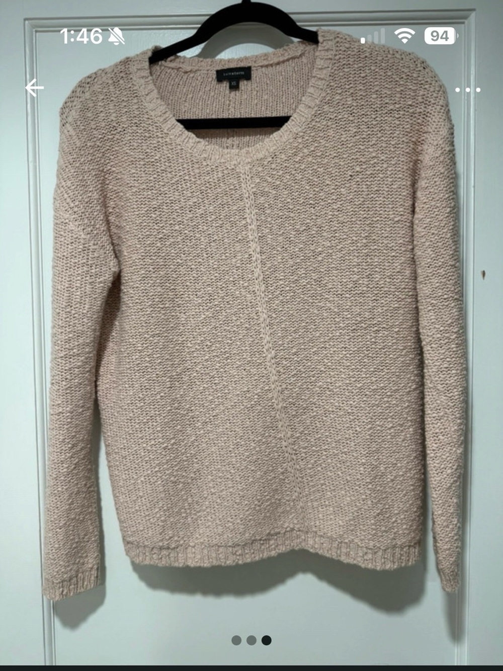 KateStorm Blush lightweight cotton Crewneck Knit Sweater